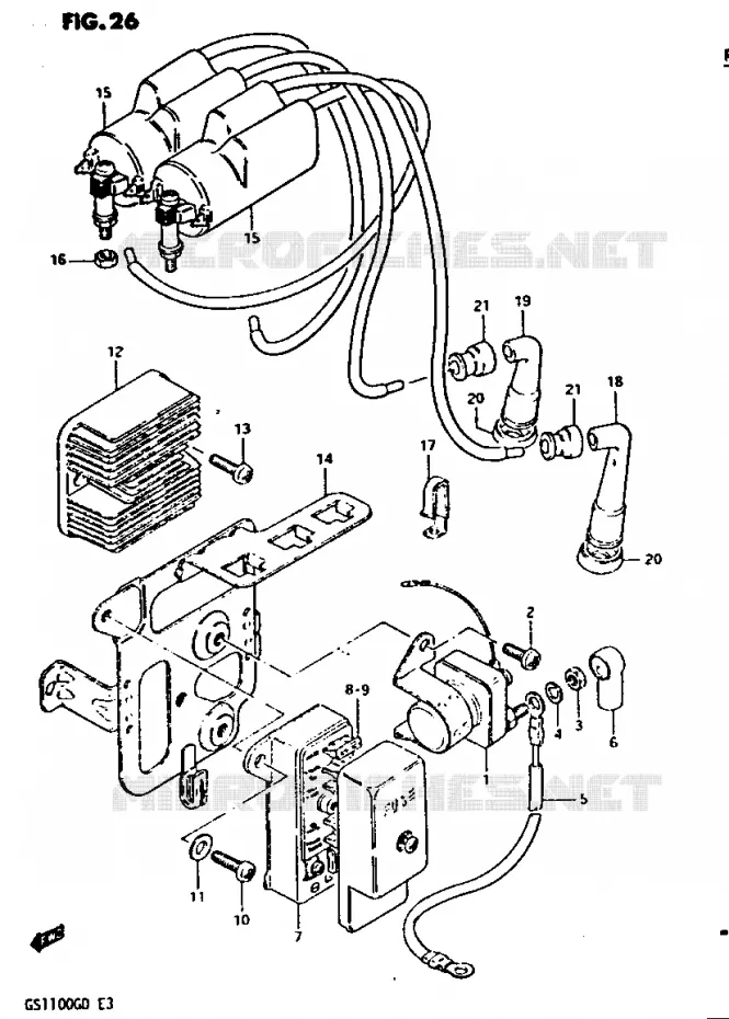 ELECTRICAL (MODEL Z) Suzuki MOTO 1100 GS-G 1982  GS1100GZ(Z/D)