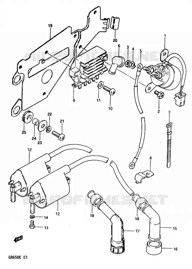 ELECTRICAL Suzuki MOTO 650 TEMPTER 1984  GR650XE(D/E)
