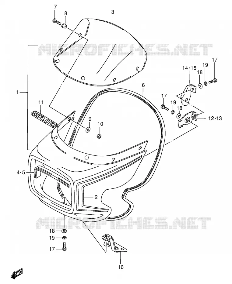 FAIRING (GS125ESD) Suzuki MOTO 125 GS 1983  GS125D(E1)