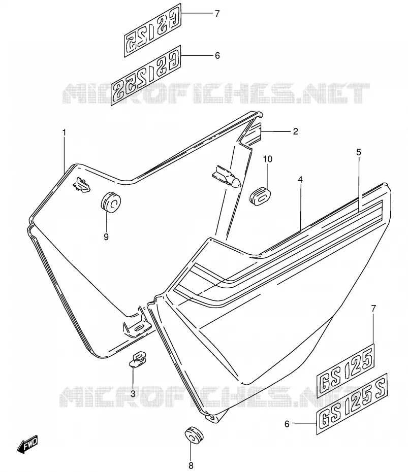 FAIRING (MODEL D) Suzuki MOTO 125 GS 1982  GS125ESZ(E1)