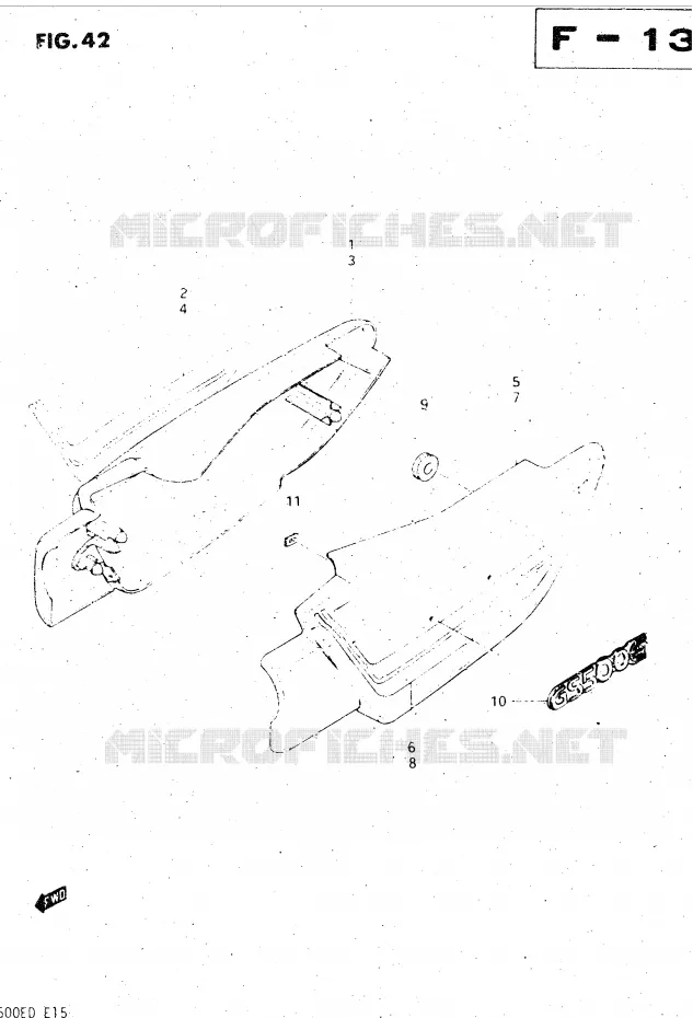 FAIRING (MODEL D) Suzuki MOTO 500 GS-E 1983  GS500ED(Z/D)