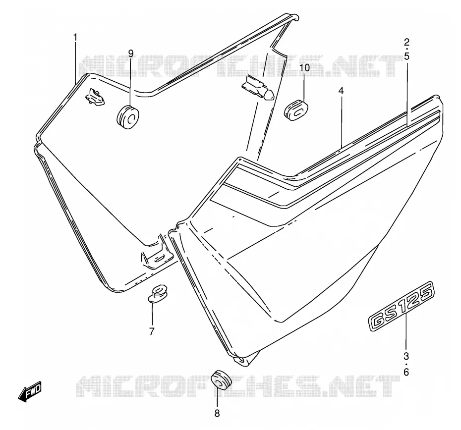 FAIRING (MODEL F/K/L) Suzuki MOTO 125 GS 1982  GS125Z(E1)