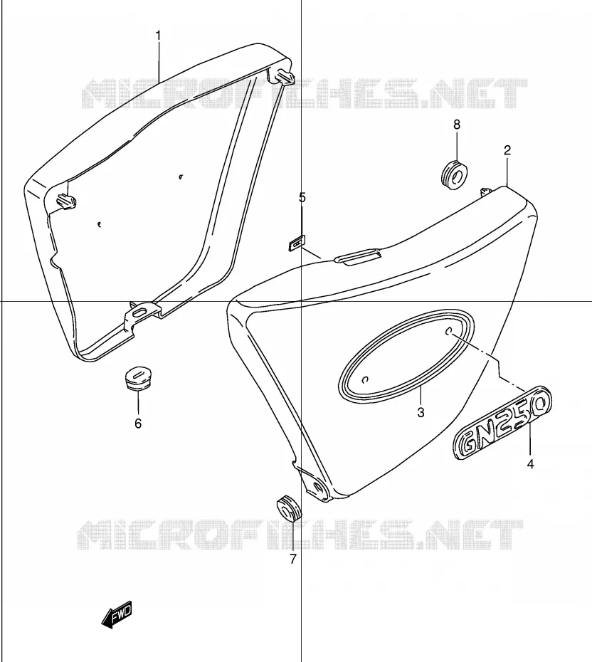 FAIRING (MODEL K1) Suzuki MOTO 250 GN 2001  GN250K1(E2)
