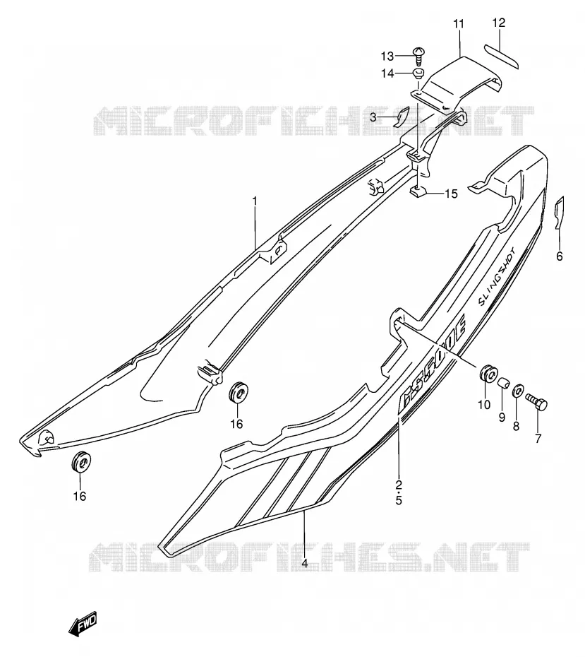 FAIRING (MODEL M) Suzuki MOTO 500 GS-E 1990  GS500EUL(E2)