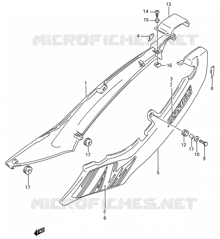 FAIRING (MODEL P) Suzuki MOTO 500 GS-E 1991  GS500EUM(E28)