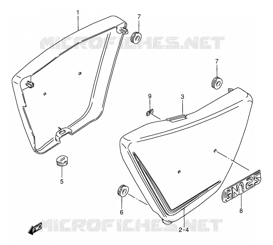 FAIRING (MODEL Z) Suzuki MOTO 125 GN 1983  GN125ED(E1)