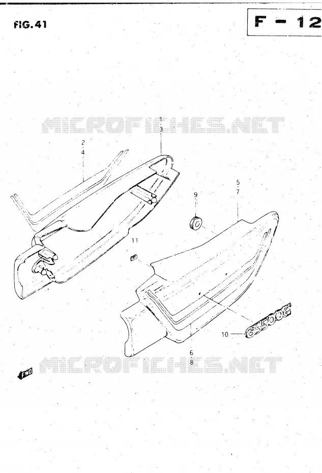 FAIRING (MODEL Z) Suzuki MOTO 500 GS-E 1982  GS500EZ(Z/D)