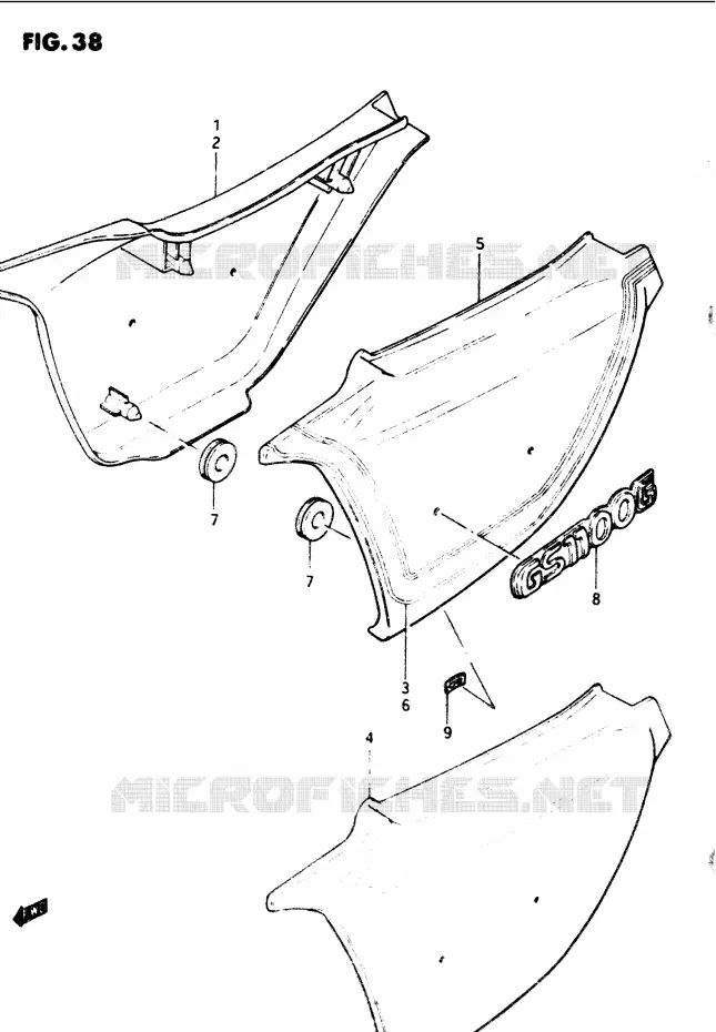 FAIRING Suzuki MOTO 1100 GS-G 1986  GS1100GG(E/F/G)
