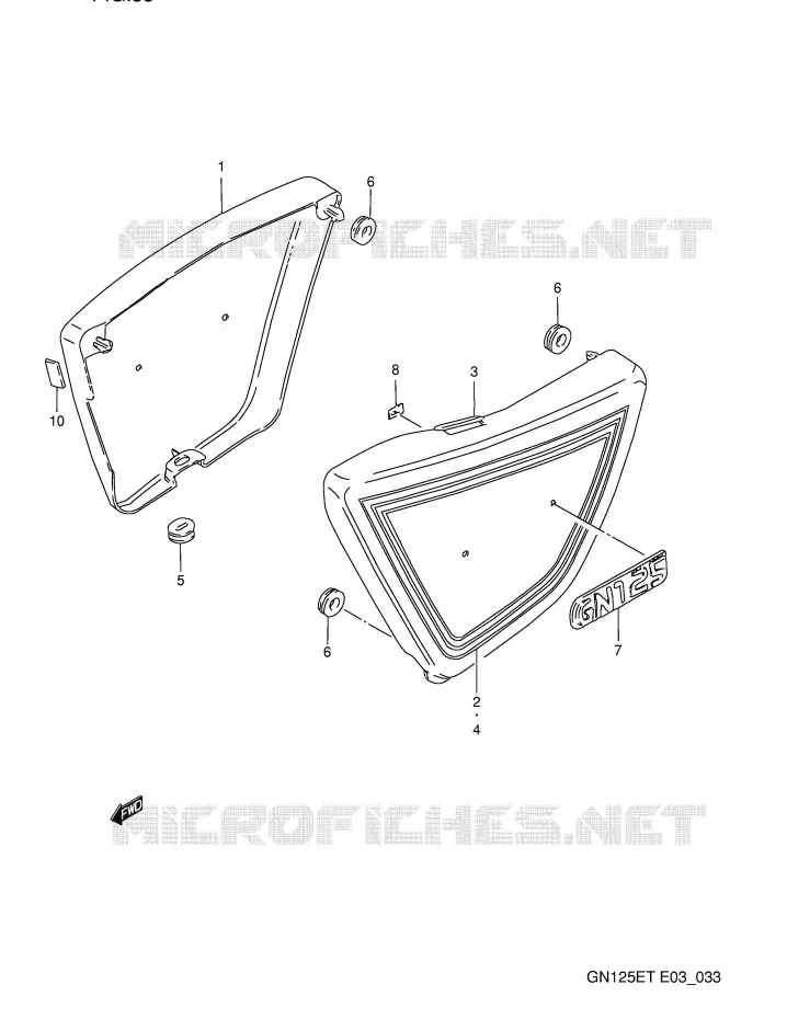 FAIRING Suzuki MOTO 125 GN 1991  GN125EM(E3)