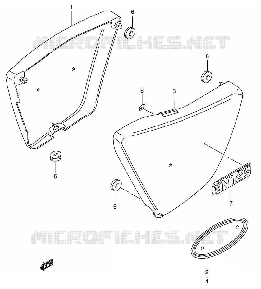 FAIRING Suzuki MOTO 125 GN 1998  GN125EW(E28)