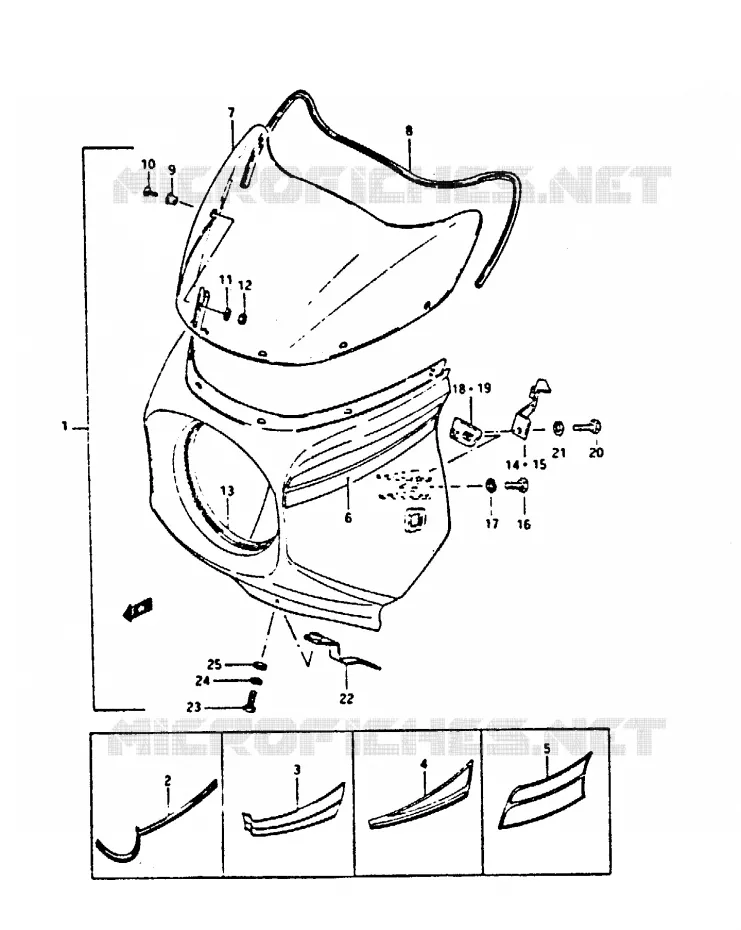 FAIRING Suzuki MOTO 450 GS-S 1984  GS450SE(E/F/G/H/J)