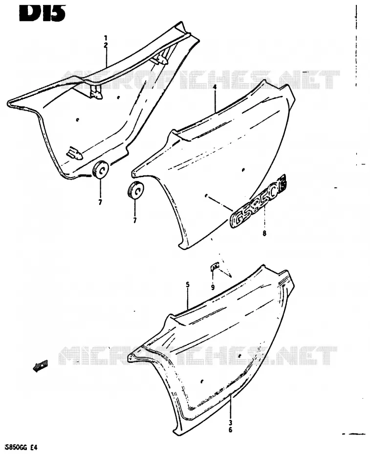 FAIRING Suzuki MOTO 850 GS 1985  GS850GF(E4)
