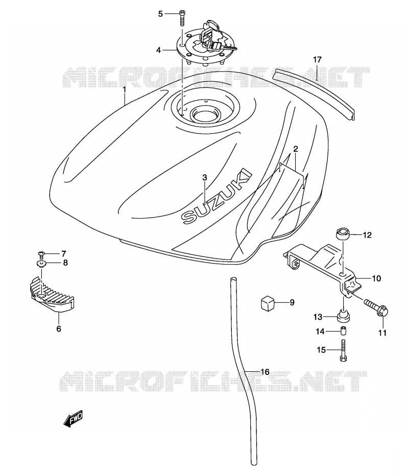 FIG. 36 (G- 7) FUEL TANK (MODEL K3) Suzuki MOTO 500 GS-F 2004  GS500FUK4(P19)