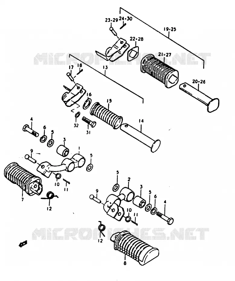 FOOTREST Suzuki MOTO 1000 GS 1979  GS1000HN(C/N)