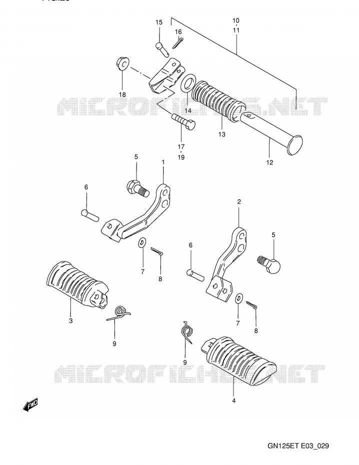 FOOTREST Suzuki MOTO 125 GN 1994  GN125ER(E3)