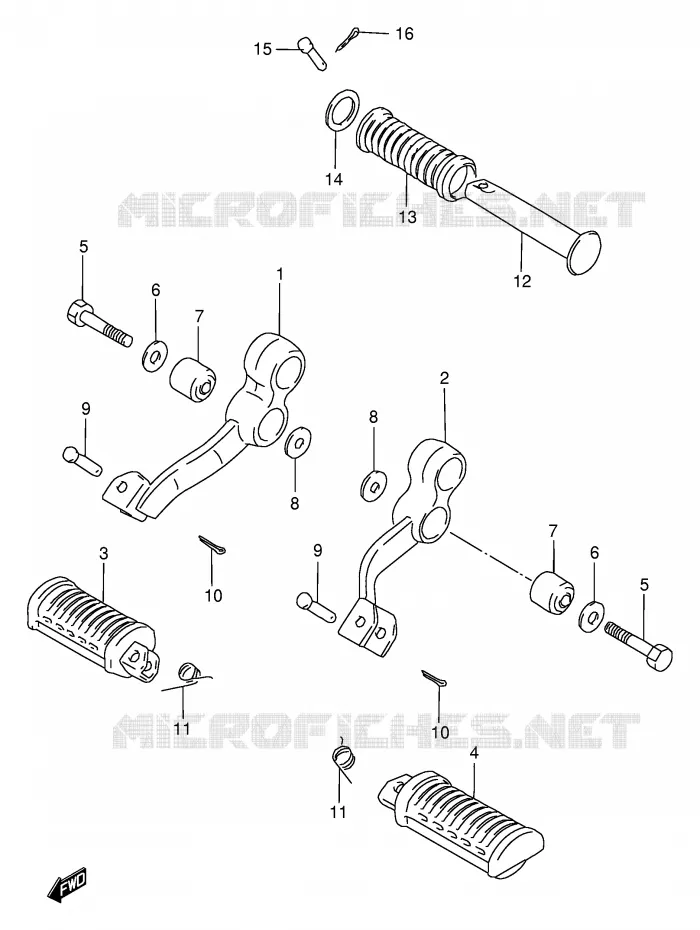 FOOTREST Suzuki MOTO 250 GN 1999  GN250EX(E2)