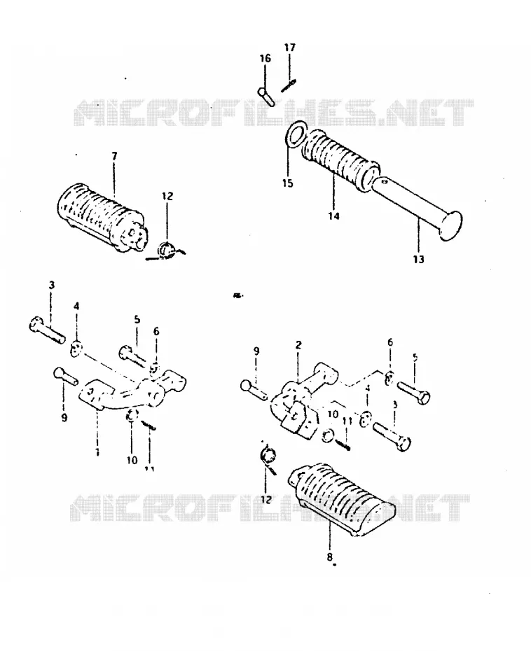 FOOTREST Suzuki MOTO 400 GSX 1980  GSX400LX(T/X)