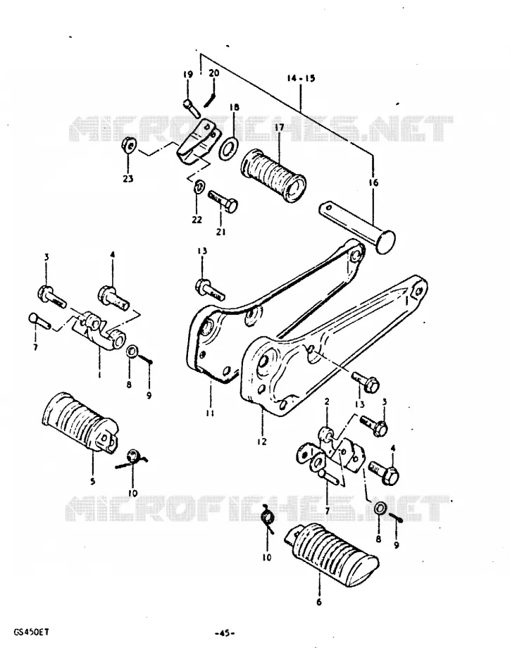 FOOTREST Suzuki MOTO 450 GS-E 1980  GS450ET(T)