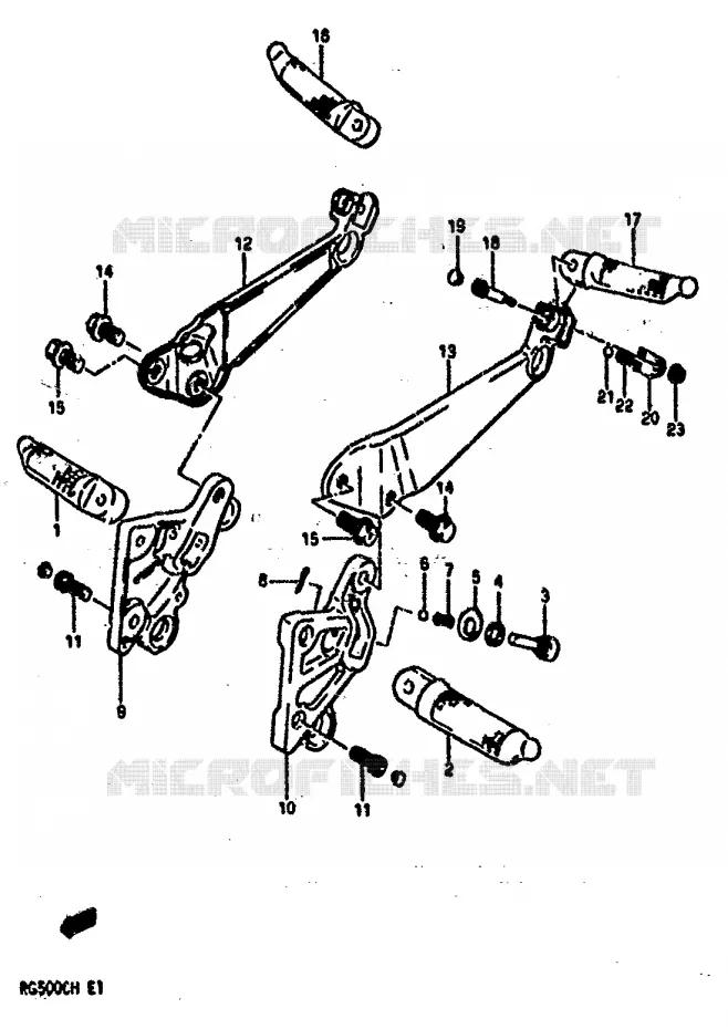 FOOTREST Suzuki MOTO 500 GS-E 1990  GS500EL(E1)