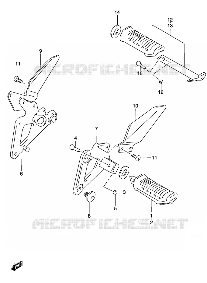 FOOTREST Suzuki MOTO 500 GS-E 2004  GS500UK4(P19)