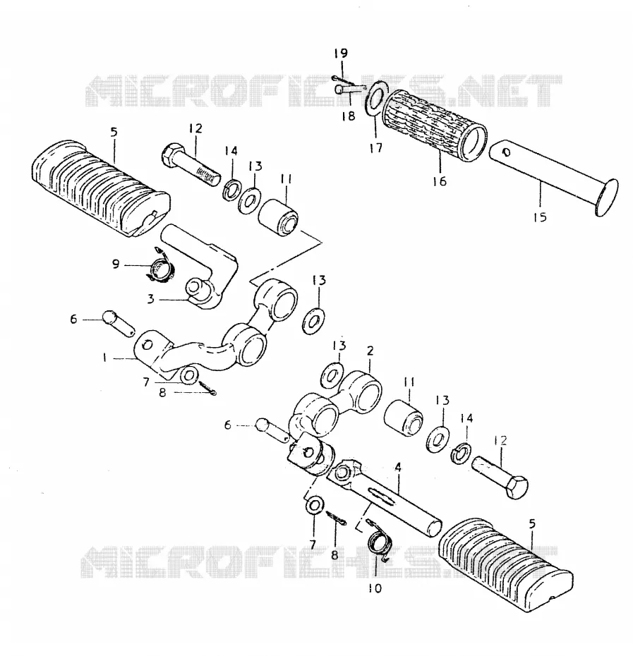 FOOTREST Suzuki MOTO 550 GS 1980  GS550LT