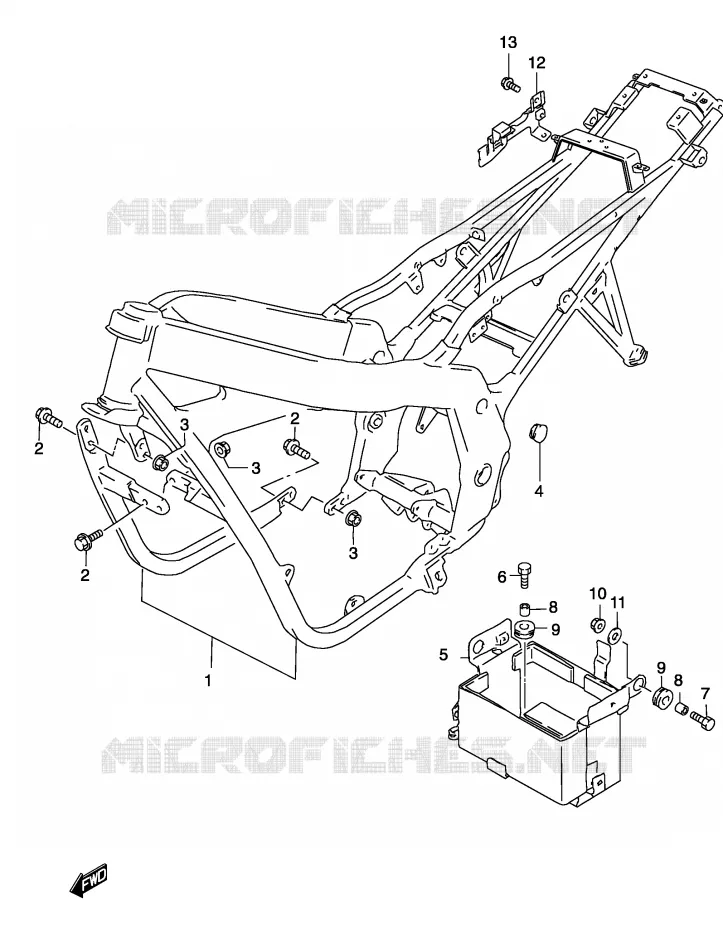 FRAME (MODEL K3) Suzuki MOTO 500 GS-E 2004  GS500UK4(P19)