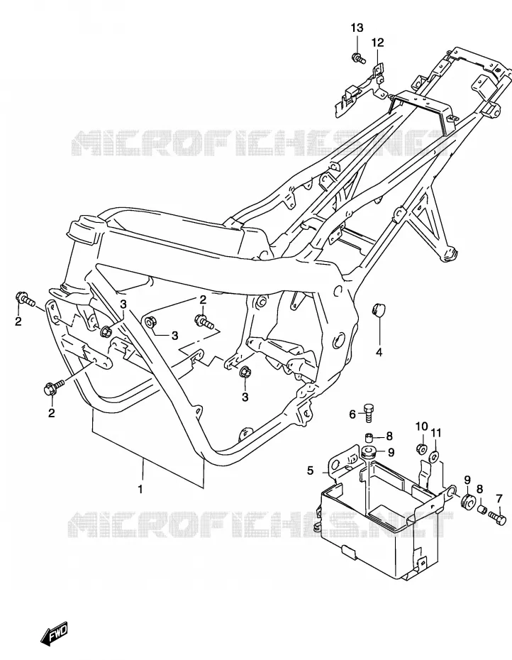 FRAME (MODEL K4) Suzuki MOTO 500 GS-F 2004  GS500FUK4(P19)