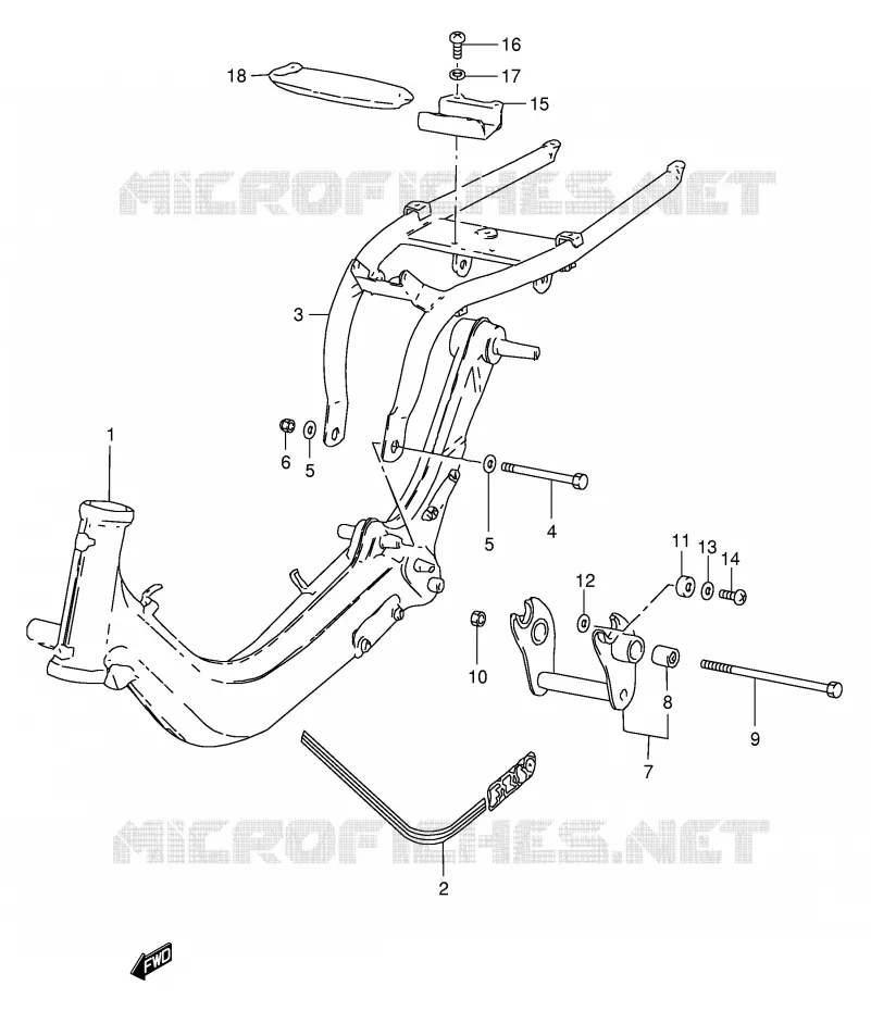 FRAME (MODEL X) Suzuki SCOOTER 50 FZ 1990  FZ50L(E1)