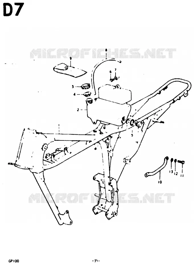 FRAME Suzuki MOTO 100 GP 1978  GP100C(C/N)