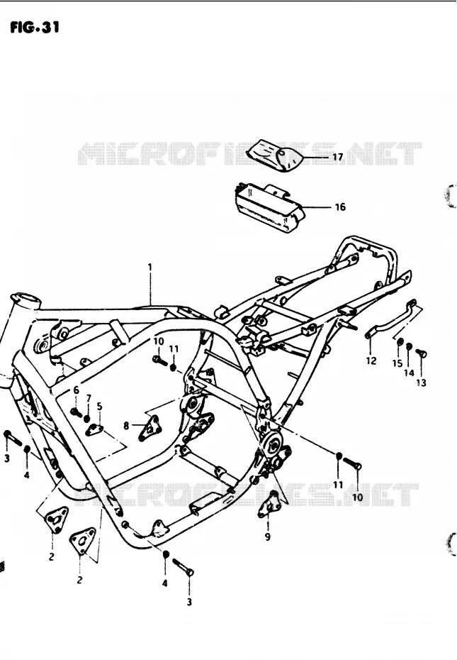 FRAME Suzuki MOTO 1100 GS-G 1986  GS1100GG(E/F/G)