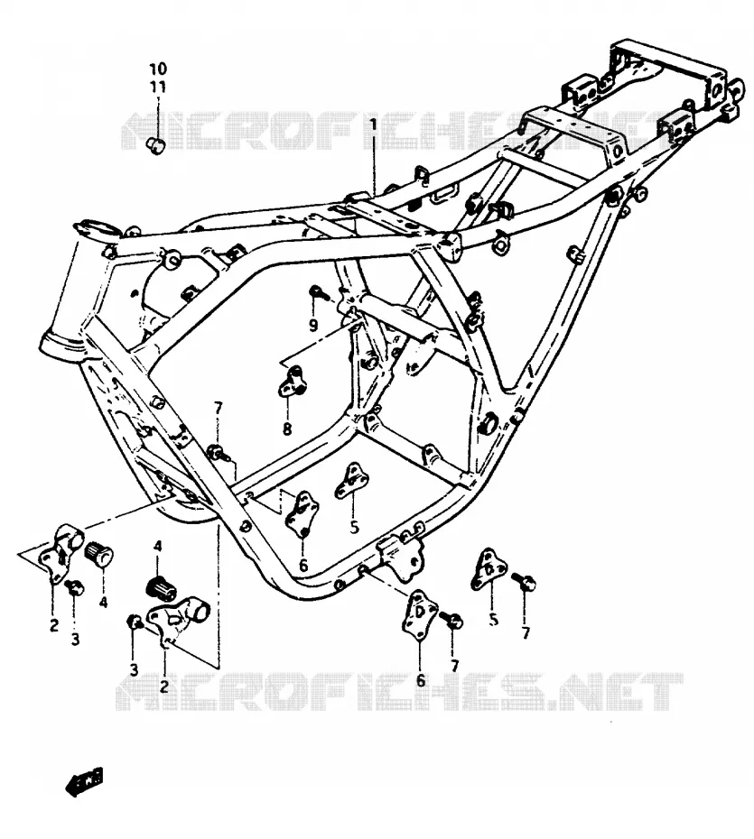 FRAME Suzuki MOTO 1150 GS 1985  GS1150ESF(E/F/G)