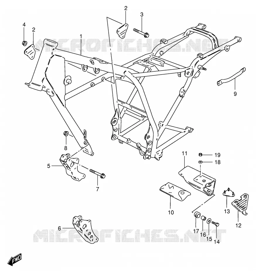 FRAME Suzuki MOTO 125 GS 1991  GS125ESM(E1)