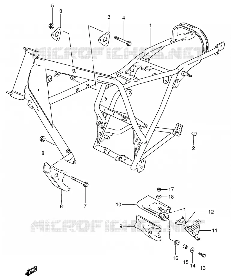 FRAME Suzuki MOTO 250 GN 1988  GN250J(E2)