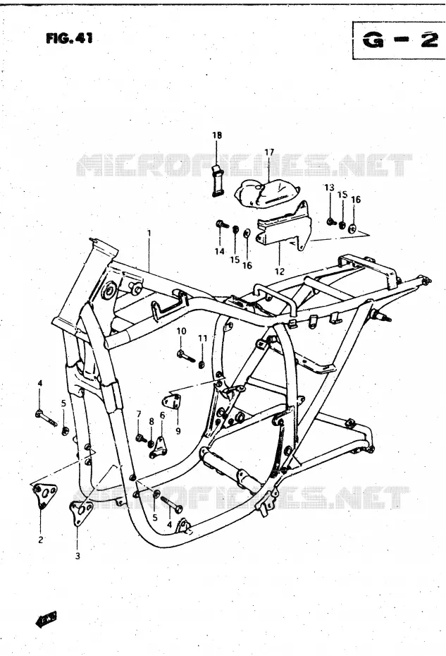 FRAME Suzuki MOTO 450 GS-L 1996  GS450LT(E2)