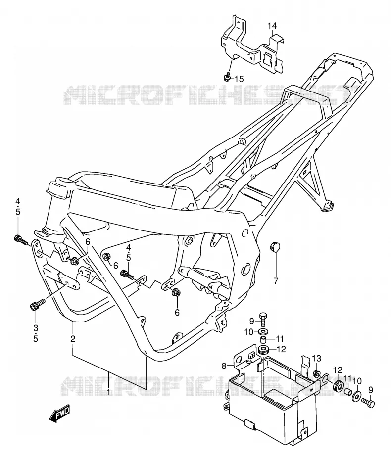 FRAME Suzuki MOTO 500 GS-E 1990  GS500EUL(E2)