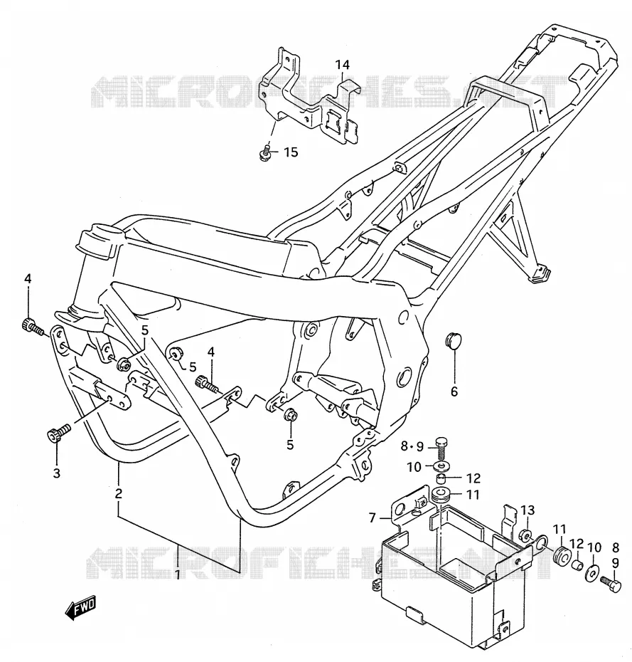 FRAME Suzuki MOTO 500 GS-E 1996  GS500ESKT(E28)