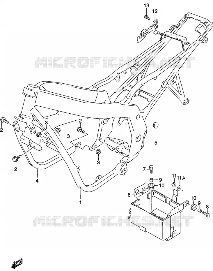 FRAME Suzuki MOTO 500 GS-E 2003  GS500HUK3(P19)