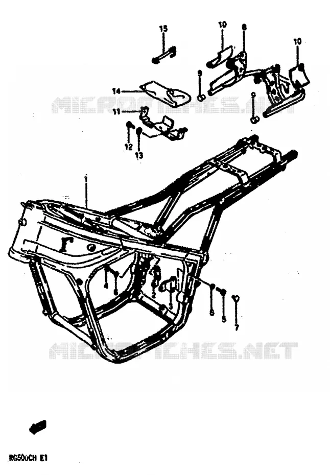 FRAME Suzuki MOTO 500 RG 1986  RG500G(E1)