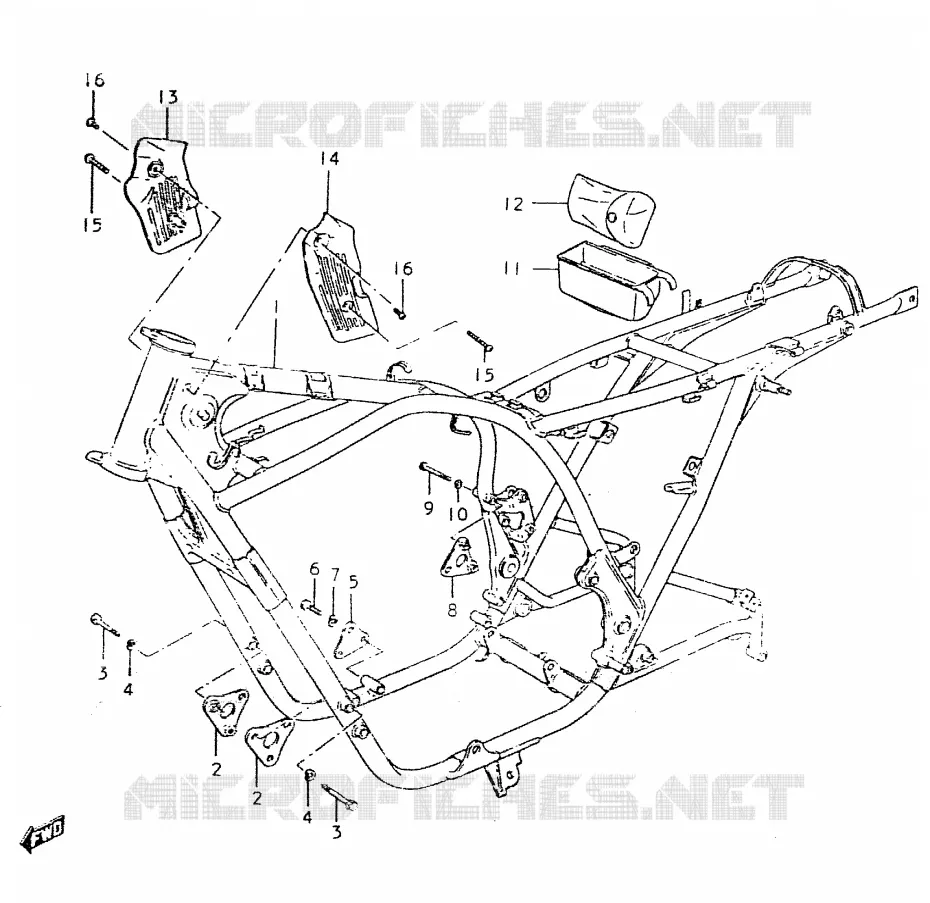 FRAME Suzuki MOTO 550 GS 1980  GS550LT