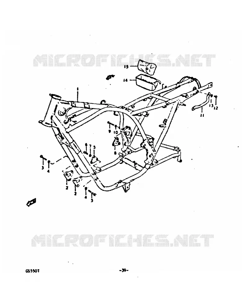 FRAME Suzuki MOTO 550 GS 1980  GS550T(T)