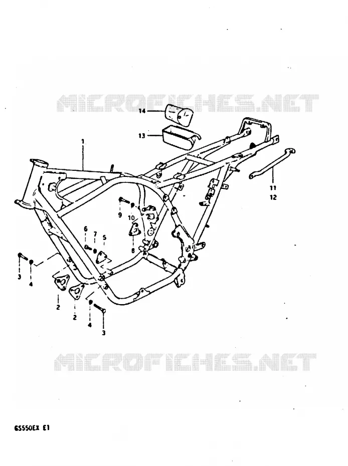 FRAME Suzuki MOTO 550 GS 1981  GS550X(X)
