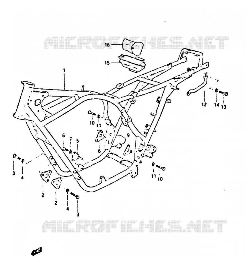 FRAME Suzuki MOTO 650 GS 1983  GS650GTD