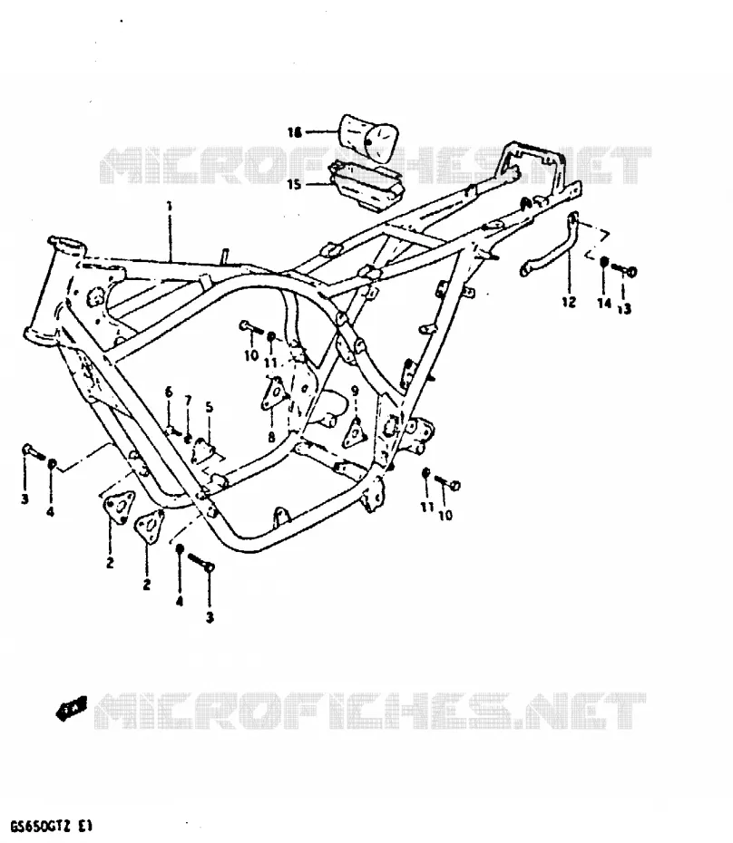 FRAME Suzuki MOTO 650 GS 1999  GS650GTX(X/Z)