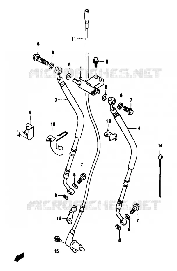 FRONT BRAKE HOSE (GSF1200SAV/SAW/SAX/SAY) Suzuki MOTO 1200 BANDIT 2000  GSF1200SAY(T/V/W/X/Y)