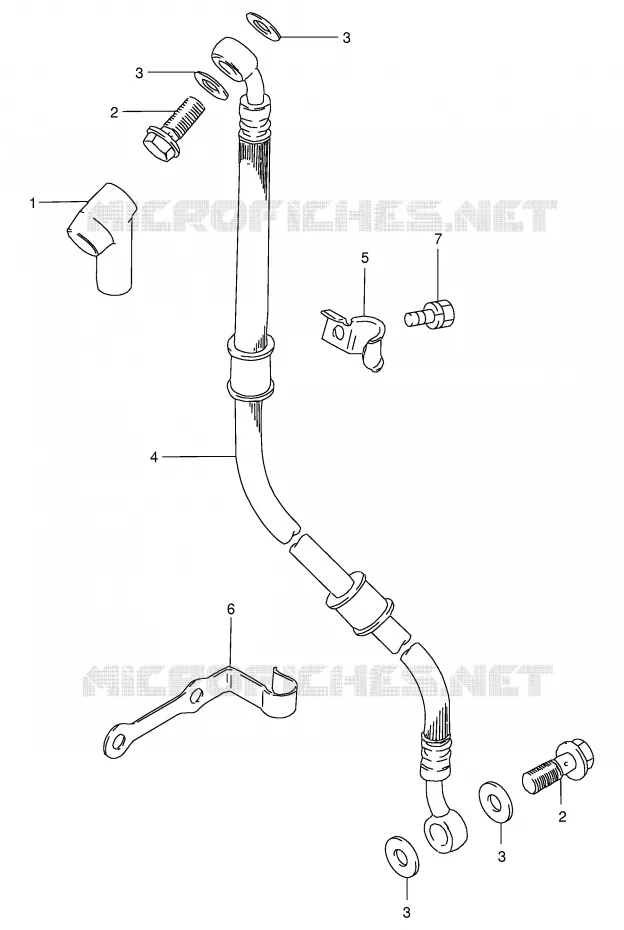 FRONT BRAKE HOSE Suzuki MOTO 125 GS 1982  GS125EEZ(E1)