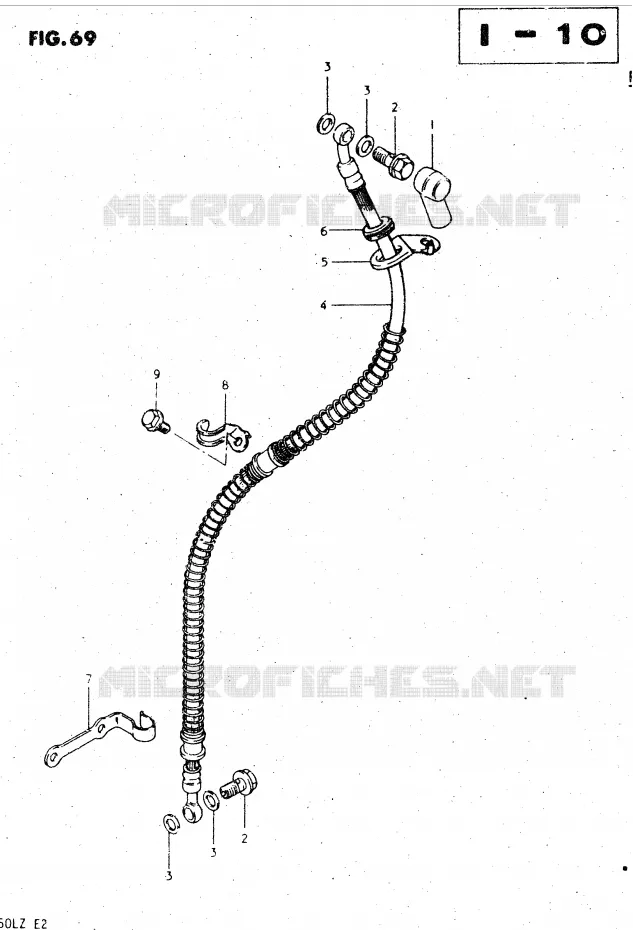 FRONT BRAKE HOSE Suzuki MOTO 450 GS-L 1982  GS450LZ(E2)