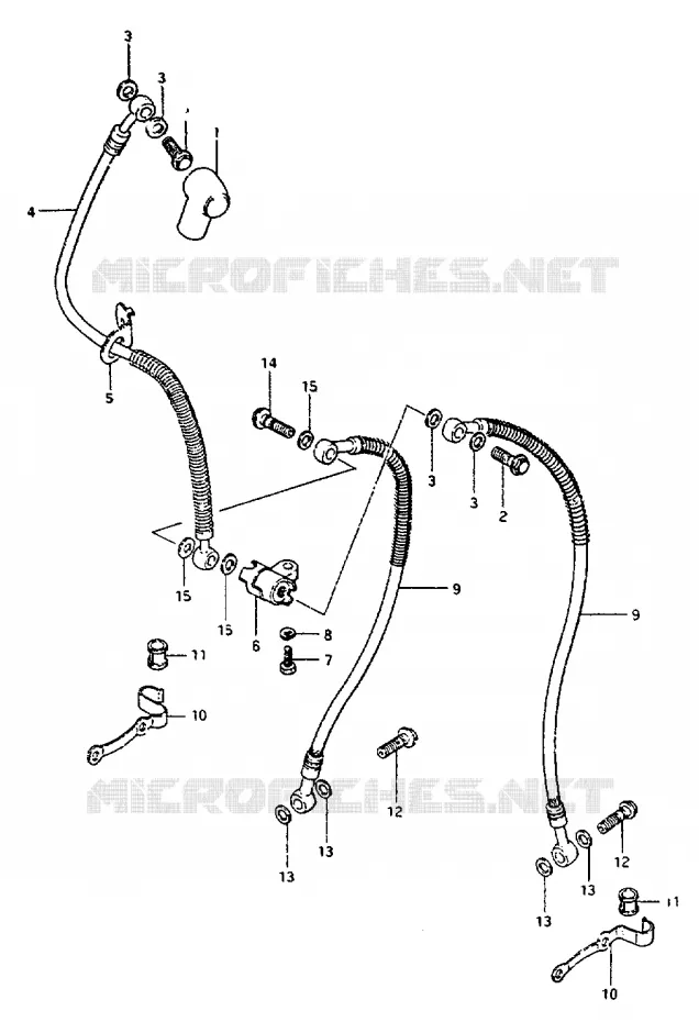 FRONT BRAKE HOSE Suzuki MOTO 550 GS 1982  GS550LZ