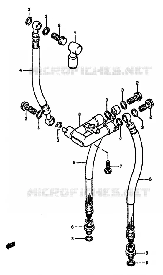 FRONT BRAKE HOSE Suzuki MOTO 750 GSX-R 1986  GSX-750G(F/G/H) E34