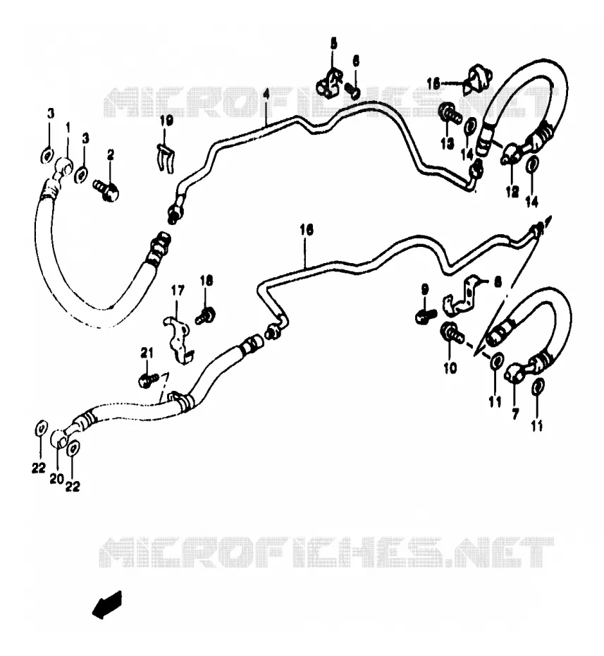 FRONT BRAKE PIPE (GSF1200SAV/SAW/SAX/SAY) Suzuki MOTO 1200 BANDIT 1998  GSF1200W/GSF1200SW/GSF1200SAW