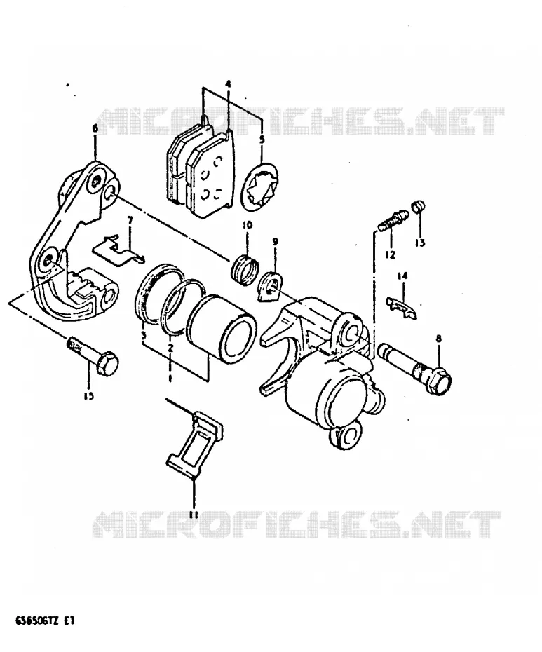 FRONT CALIPER (MODEL X) Suzuki MOTO 650 GS 1982  GS650GTZ(X/Z)